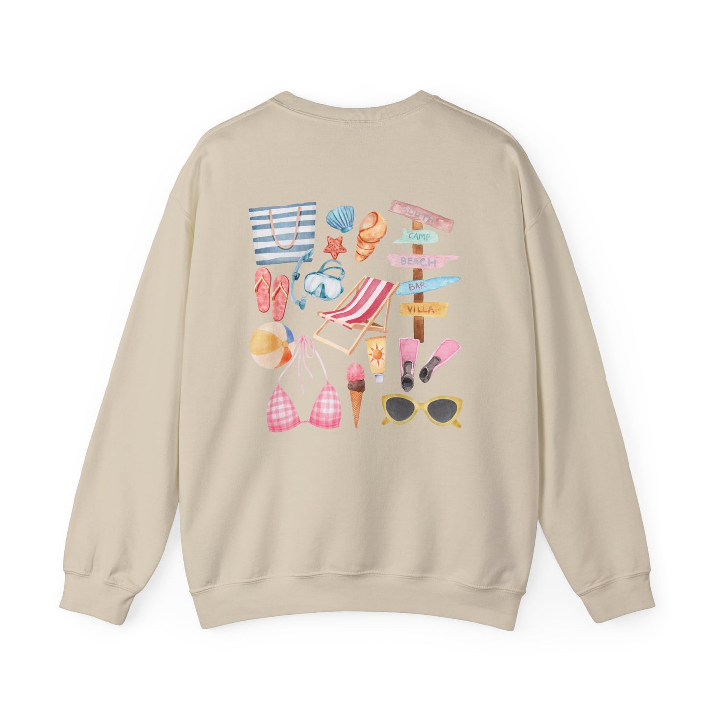 Take Me To The Beach Crewneck Sweatshirt - Summer Vibes Casual Wear