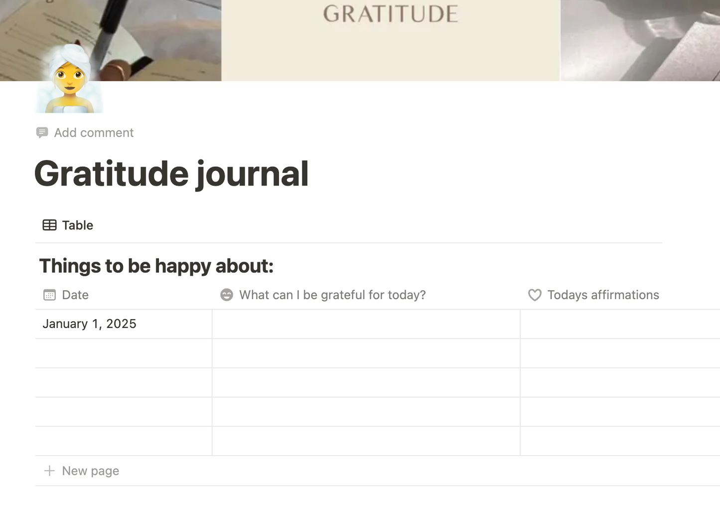 Notion template. Guide to: Glow and Grow